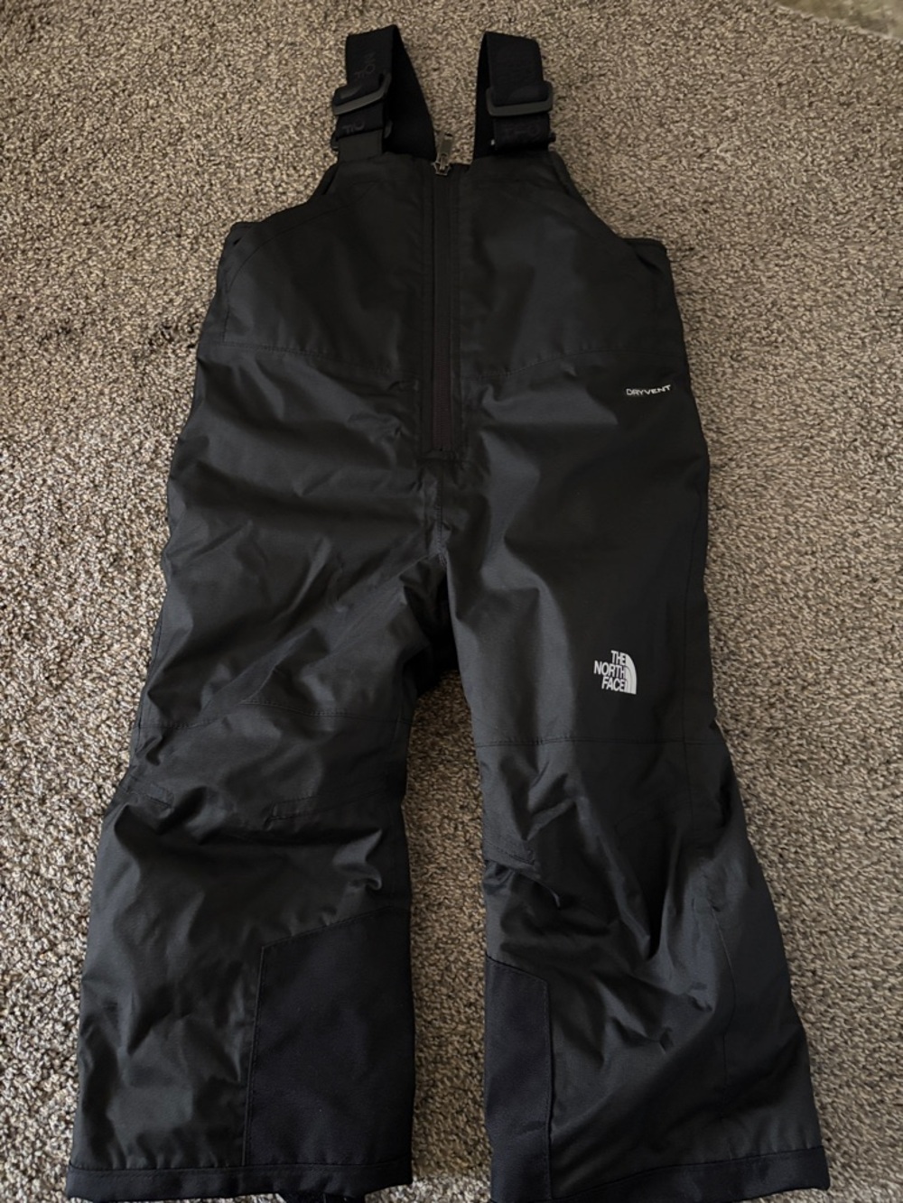 The North Face Black DryVent Snow Bibs with Adjustable Straps